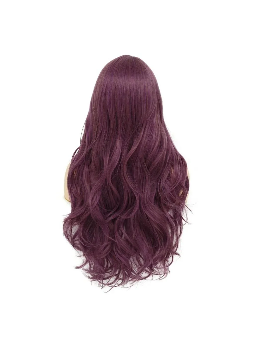 Women's Purple Long Curly Wig With Wavy Synthetic Cosplay Halloween Wig